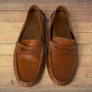Spring Step Audette Womens Leather Flats Comfort Shoes Slip On Tan Size 11 EU 42